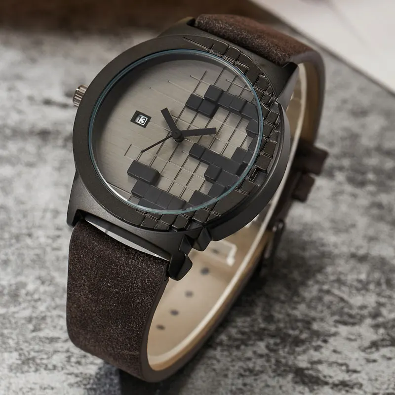 Оригинальные часы с тремя размерами черные для русской игры мужские спортивные