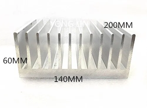 1 шт. aluuminum heatsink140 * 60-200 мм/промышленный алюминиевый радиатор/Радиатор/6063