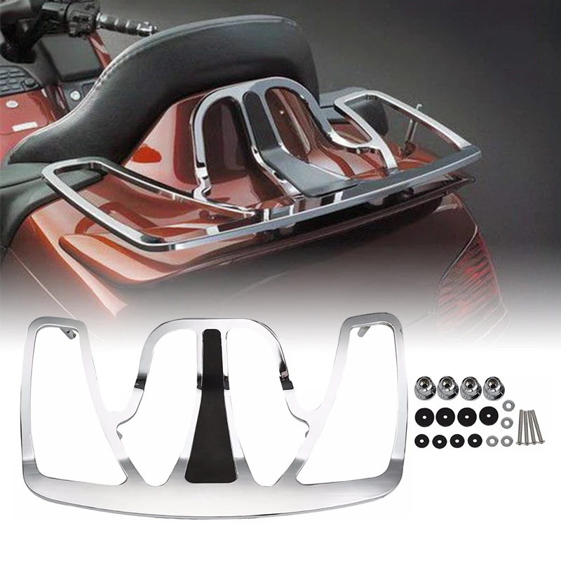 Мотоцикл хромированный багажник багажная стойка алюминиевый для Honda Goldwing GL1800 GL 1800 2001- Мотоциклетные аксессуары