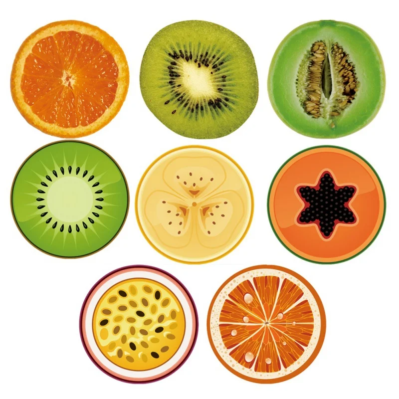 Оранжевое полотенце с киви настоящая фруктовая печать Круглый Гобелен пляжный