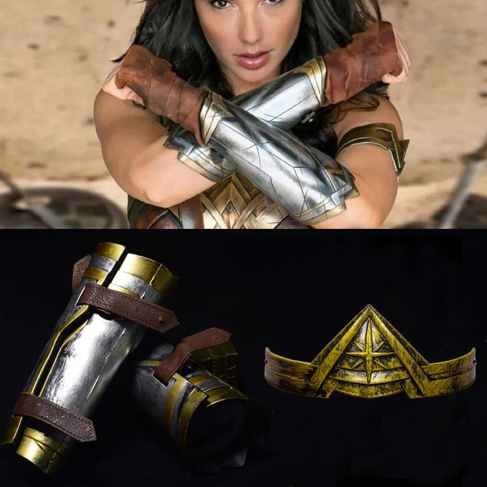 Wonder Woman повязка на голову для косплея тиара запястье аксессуары Хэллоуина |