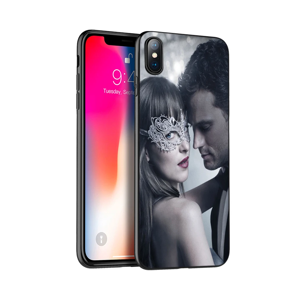 Черный чехол из ТПУ для iphone 5 5s SE 2020 6 6s 7 8 plus x 10 XR XS 11 pro MAX 50 оттенков серого