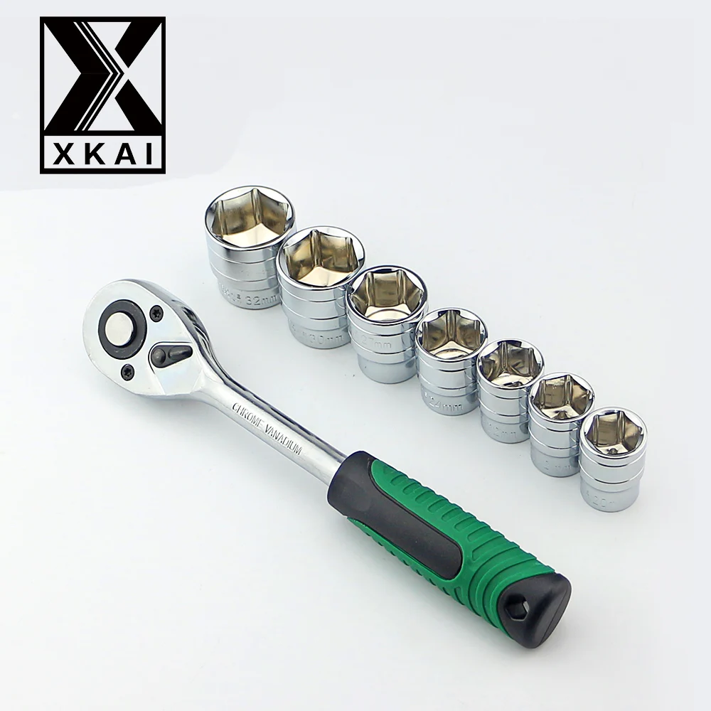 XKAI 1/2 &quot20 32 мм торцевой ключ головка метрический Набор торцевых головок комплект