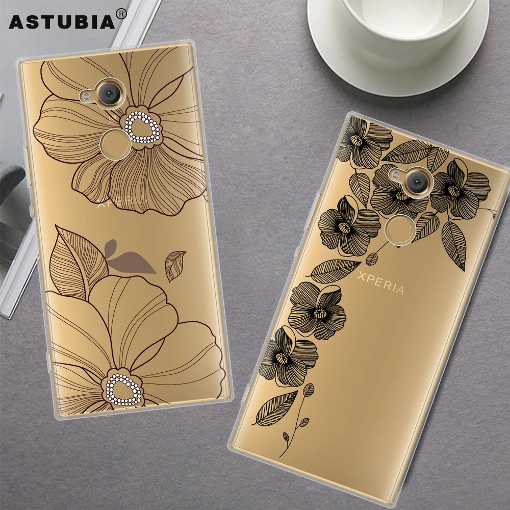 ASTUBIA Case For Sony Xperia XA2 Ultra Silicone Stripe Mandala Flower Cover XA1 XA |