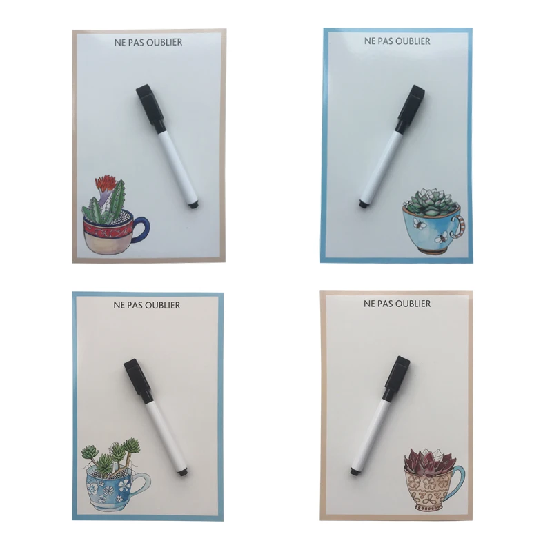 Чашка с принтом растений сухое стирание гибкие магниты на холодильник белая