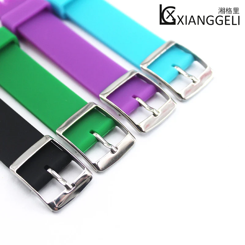 2 шт. аксессуары для часов Пряжка Серебряная японское слово пряжка 16 мм 20 Swatch band