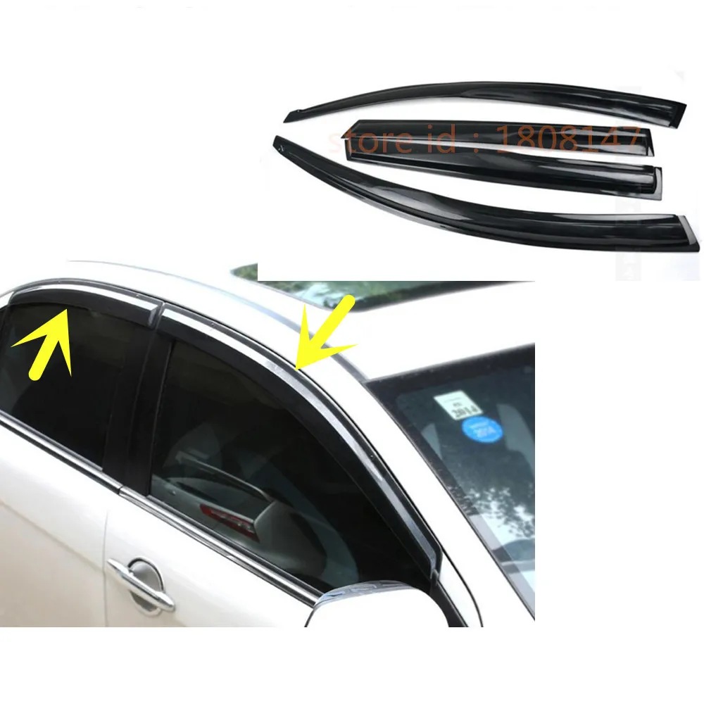

Car Stick Lamp Plastic Window Glass Wind Visor Rain/Sun Guard Vent Panel For Mitsubishi Lancer EX 2010 2011 2012 2013 2014 2015
