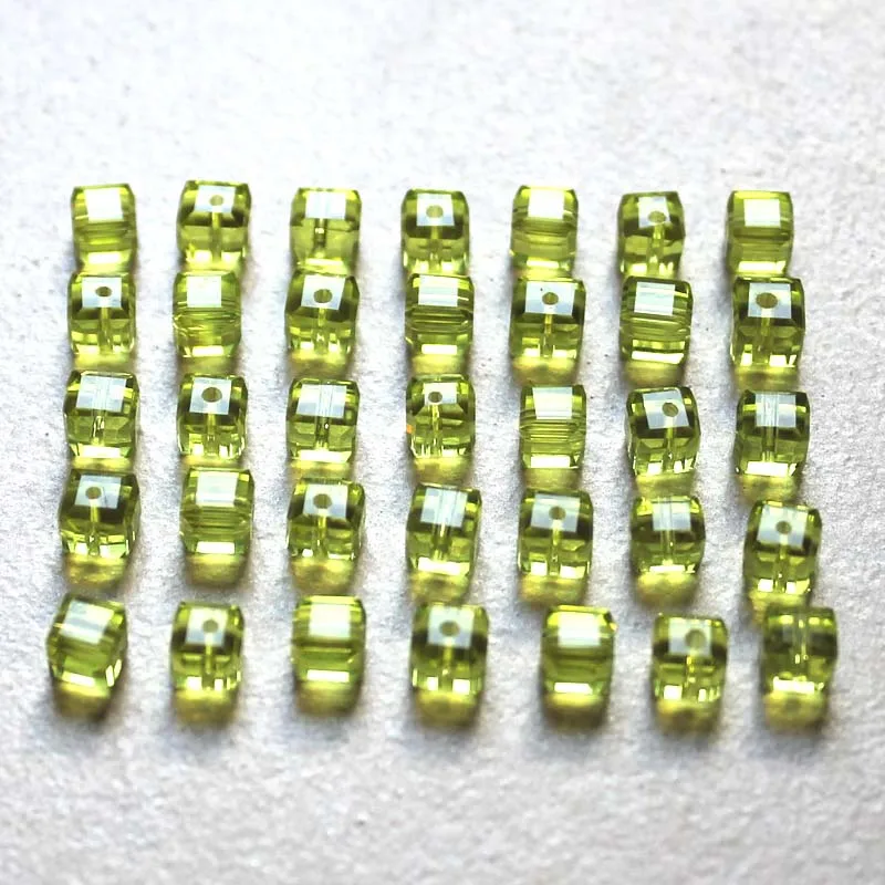 

Cube Austrian crystal beads 4x4MM 100pcs High quality Square shape glass Loose beads for jewelry making bracelet DIY