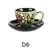 D6 Креативный китайский итальянский эспрессо Кофейная чашка Блюдо Набор креативный ручная роспись маленькая емкость латте кофейная чашка Личность ретро - Цвет: D6