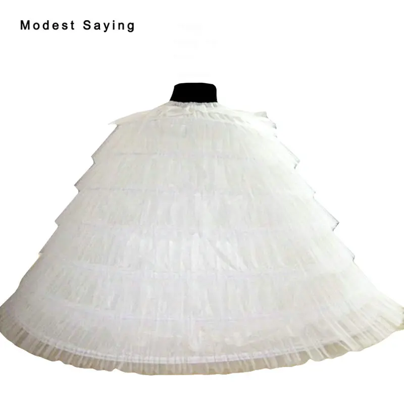 

Luxury Royal 6 Hoops Petticoat Underskirt For Big Ball Gown Wedding Dresses 2018 Prom Gowns Wedding Accessory Crinoline In Stock