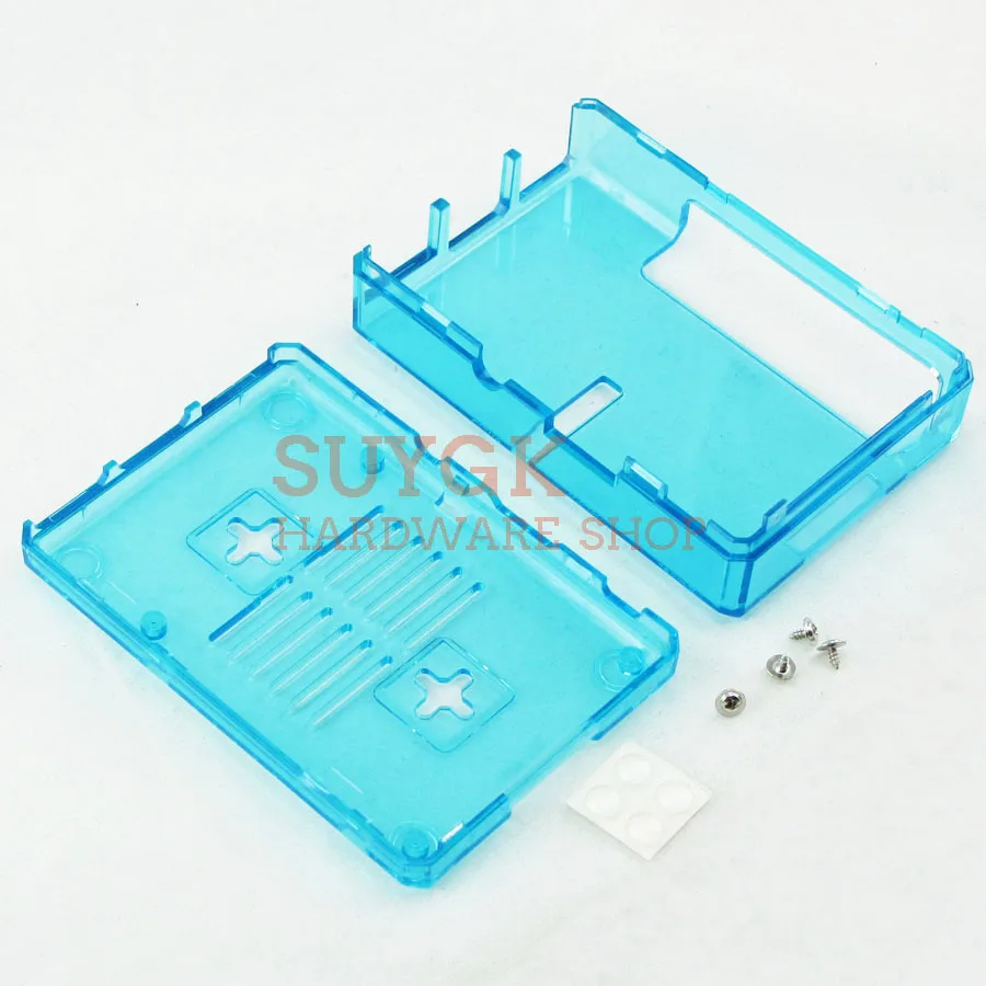 Raspberry PI 3 Model B + plus прозрачный синий чехол Корпус коробка для 2 PI3 Модель