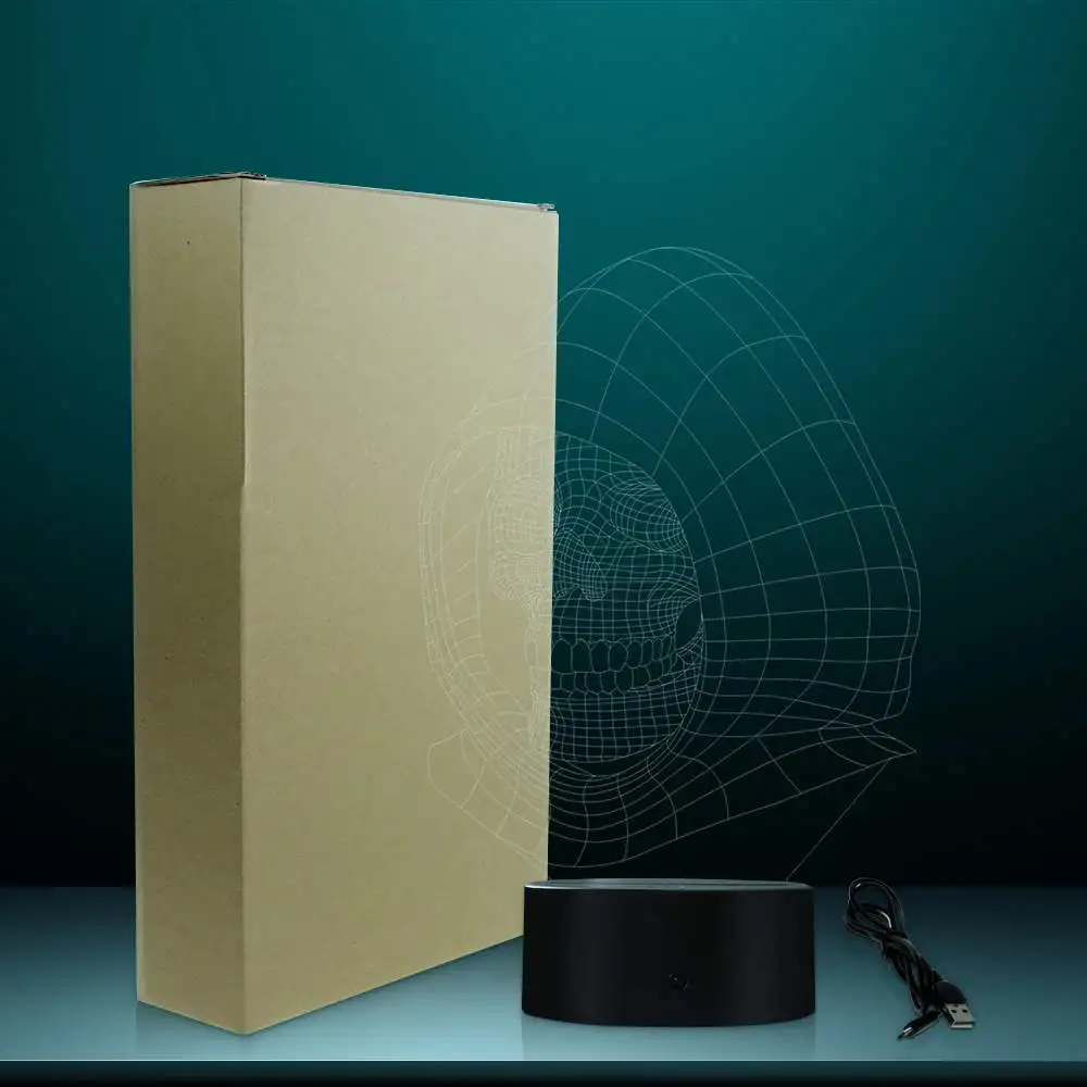 Хэллоуин скелет Скульптура LED Новинка художественная светильник визуальная