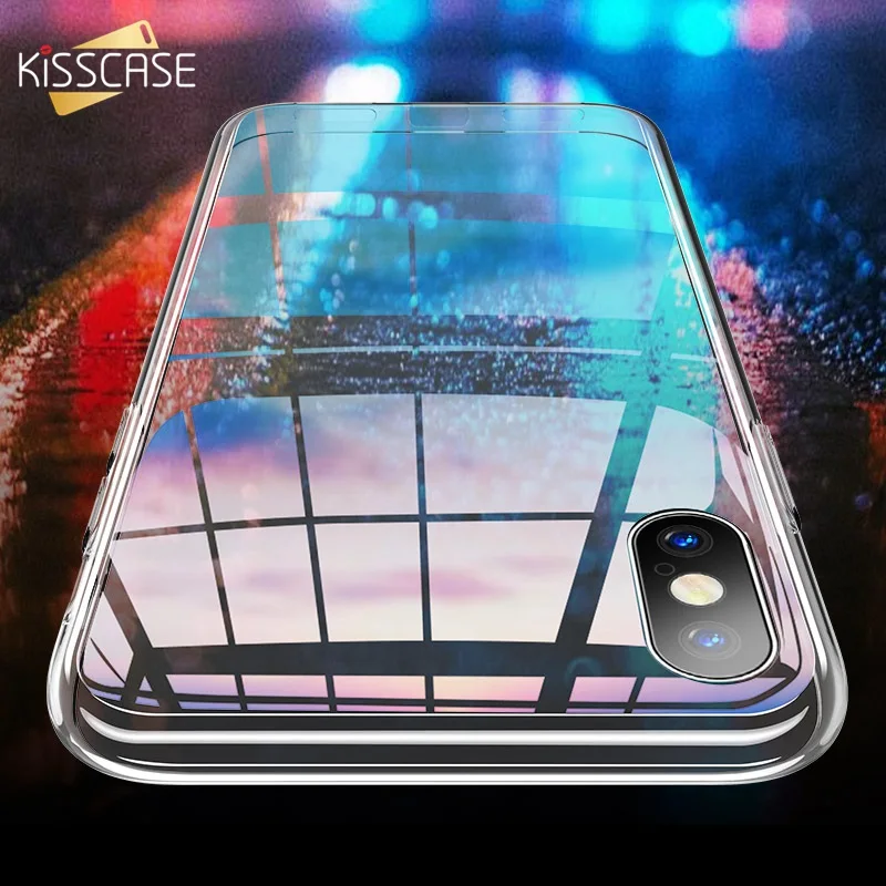 KISSCASE чехол для iPhone 4S 4 5S 5 6 7 Plus 8 ультра тонкий прозрачный мягкий Plus/6 S Capinhas Fundas