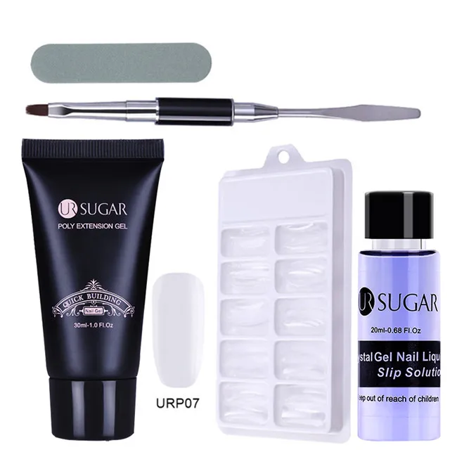 UR SUGAR 5 шт. поли набор для маникюра гель-лаком строительный УФ-гель удлинение кристально желе быстрое строительство ногтей Слип решение маникюрный набор для ногтей - Цвет: 5Pcs Set 7