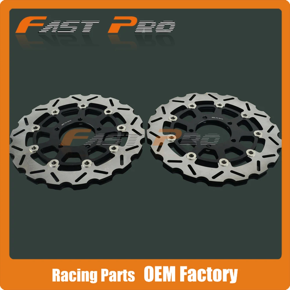 Передние плавающие тормозного диска ротора для KAWASAKI NINJA ZX6RR ZX6R ZX636 ER6F 650 ER6N VERSYS Z750 Z1000 ZX-10R ZX10R в байкерском стиле