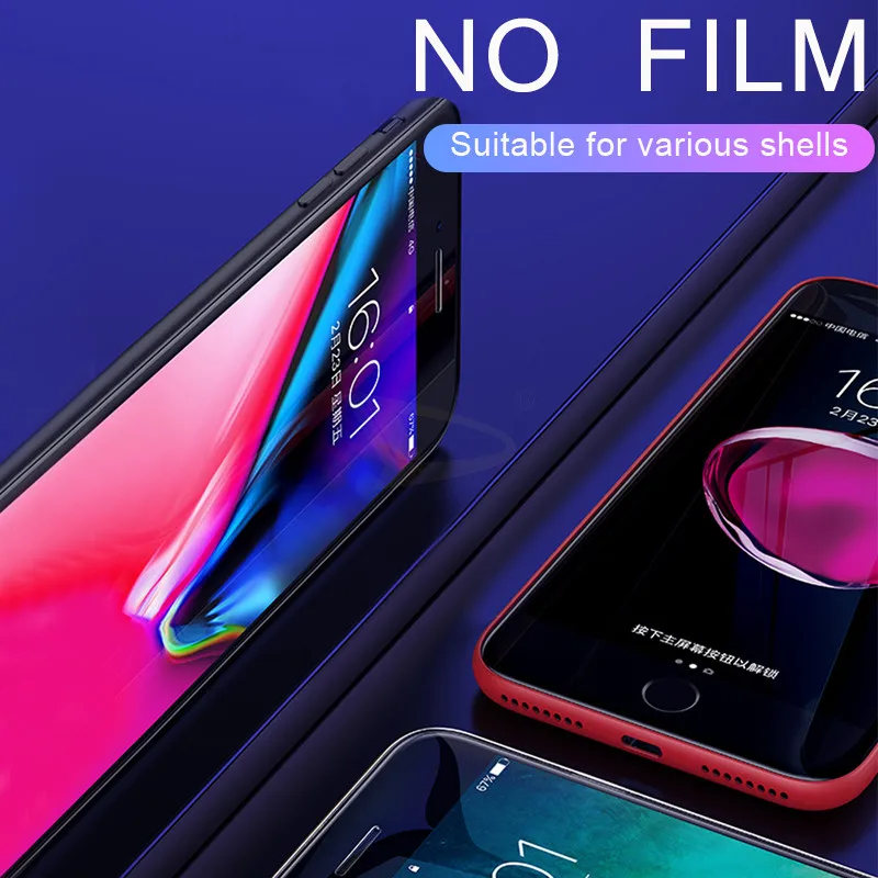 100D закаленное стекло полное покрытие для IPhone 8 7 6 s Plus Защитное s7 защитная пленка экрана|Защитные стёкла и