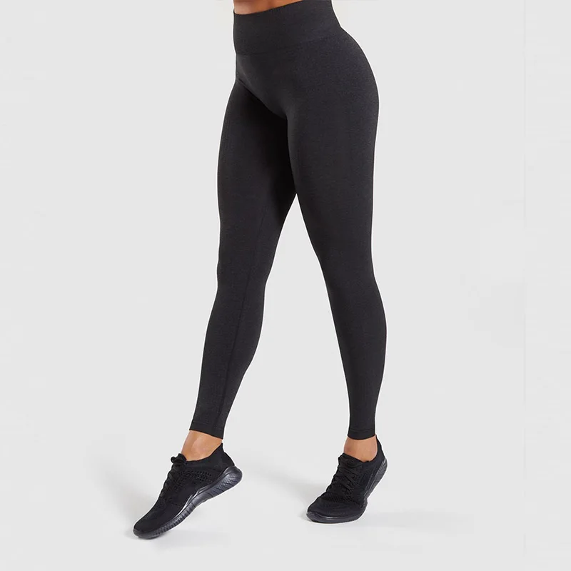 

Gym Leggings Super-Elastic Yoga Pants Women's Seamless High Waist Running Quick-drying Fitness Sports Breathable Tight Black