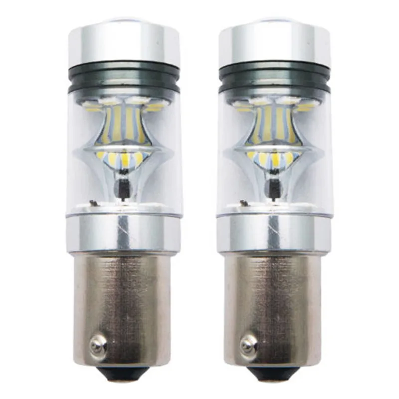 

2 Pcs 100W 1156 BA15S 382 P21W Cress XBD LED Stop Reverse Light Canbus Bulb White Car Accessories Turning Parking DRL Led Light