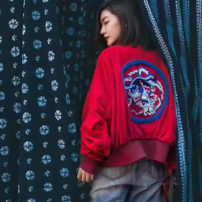 Новинка 2017 г. осенние и зимние панк вышитые куртка-пилот бейсбольная форма куртка