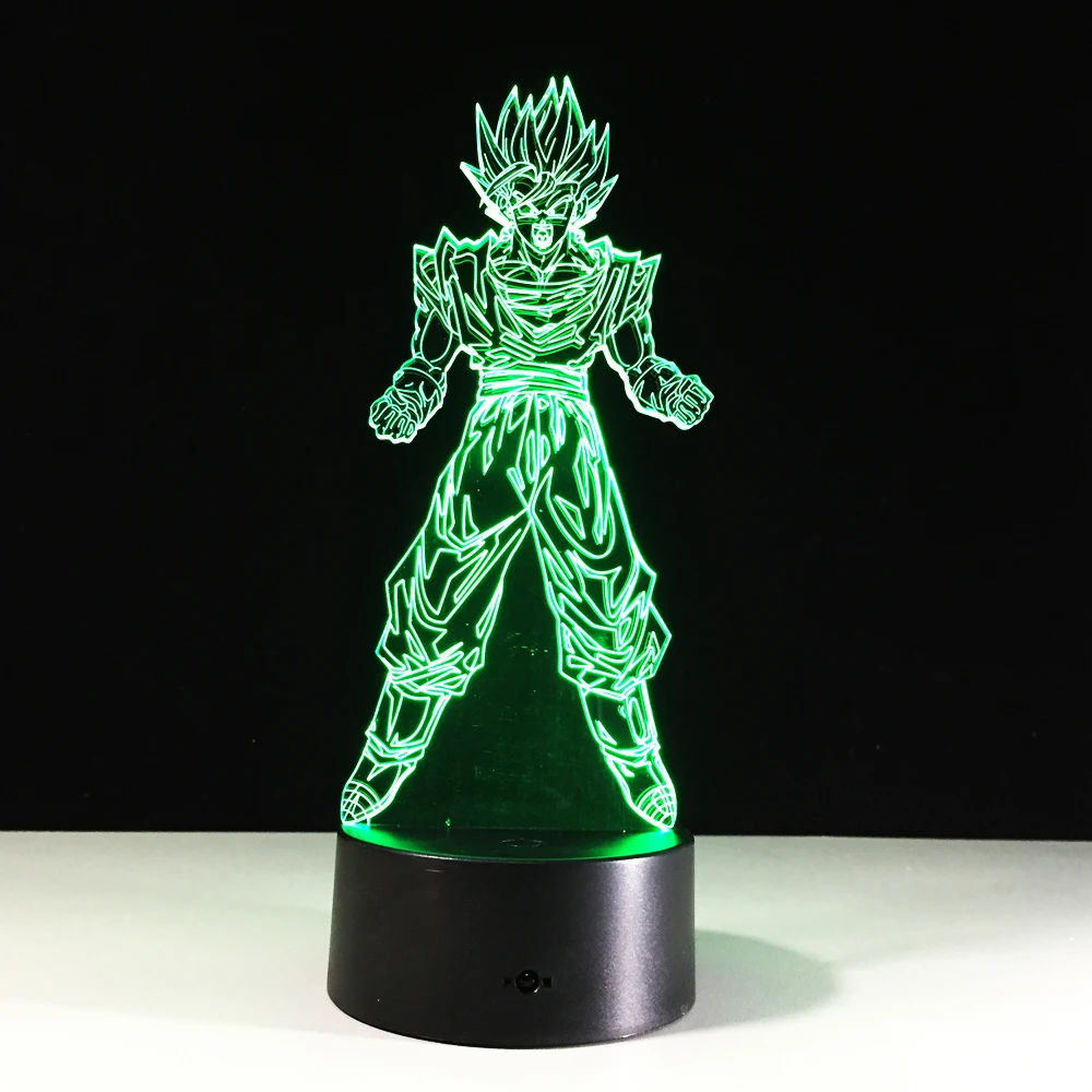 2019 новая светодиодный 3d ночник лампа мультфильм Dragon Ball спальня сон настольная