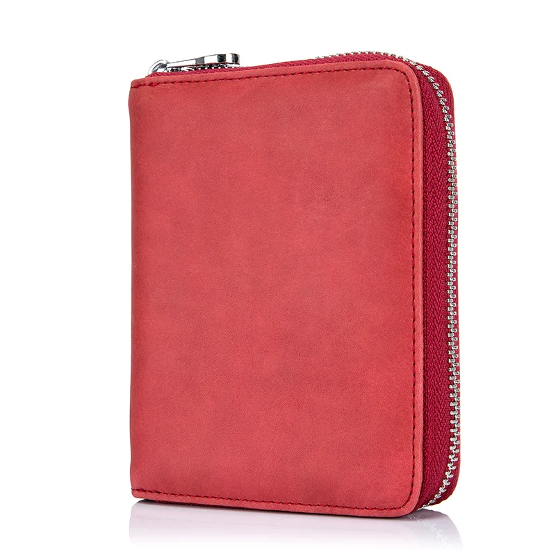 

Fashion Rfid Leather Organ Women Card Holder Wallets Men Cowhide Credit Card Cases Driving License Bag Coin Purse Pouch