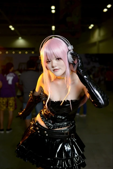 Костюм для косплея Nitro Super Sonic черный кожаный костюм топ и юбка на заказ 11|super sonico