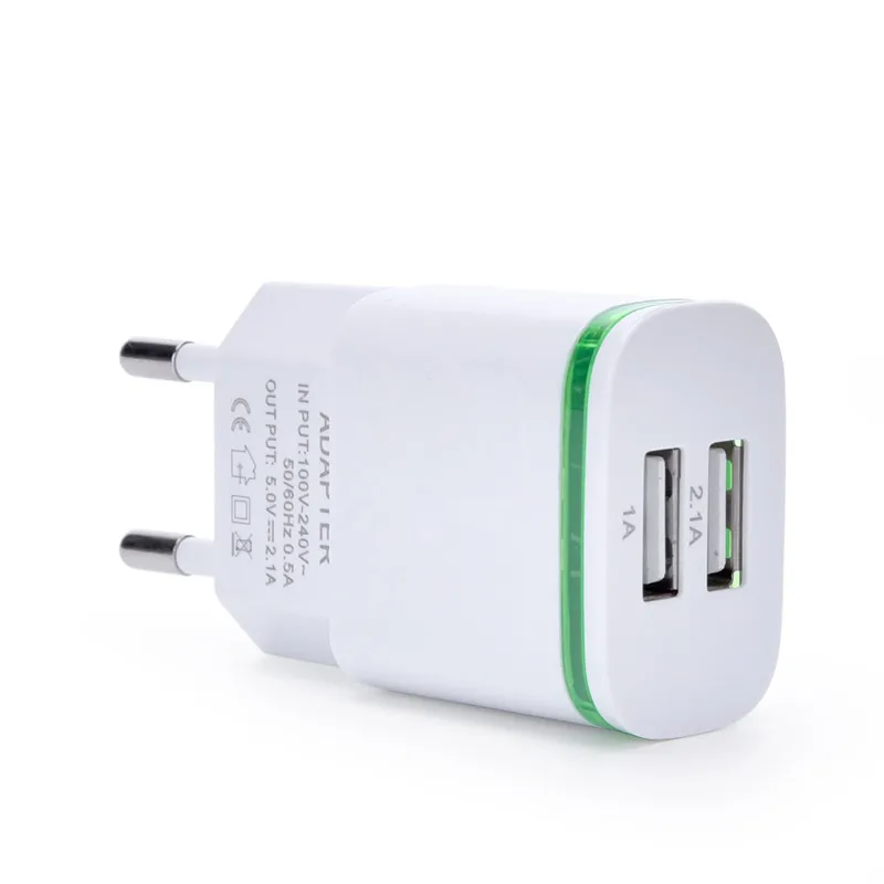Светодиодное освещение 2 USB быстрое зарядное устройство + 1M Тип C хорошо подходит
