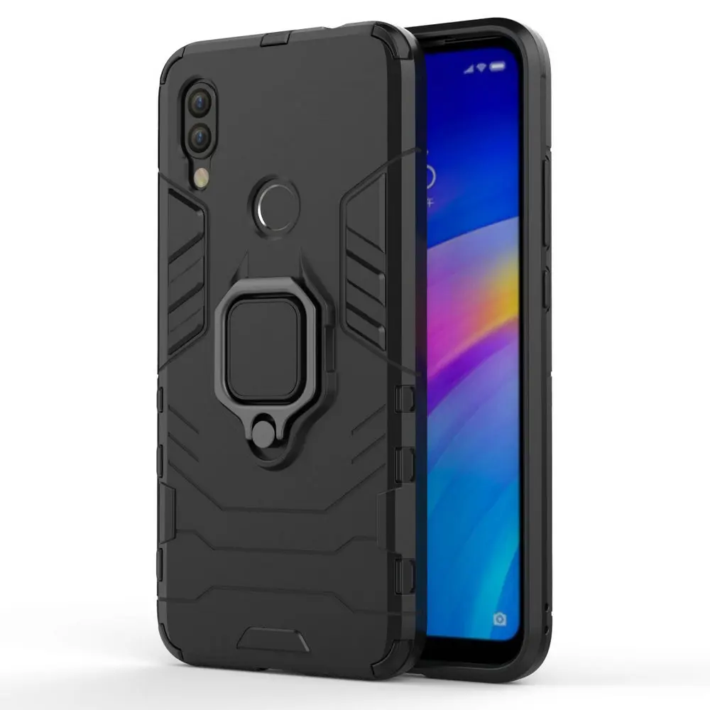Армированный чехол с 3D кольцом для Xiaomi Redmi 7 Redmi7 Note Pro 16 гб 32 64 автомобильный