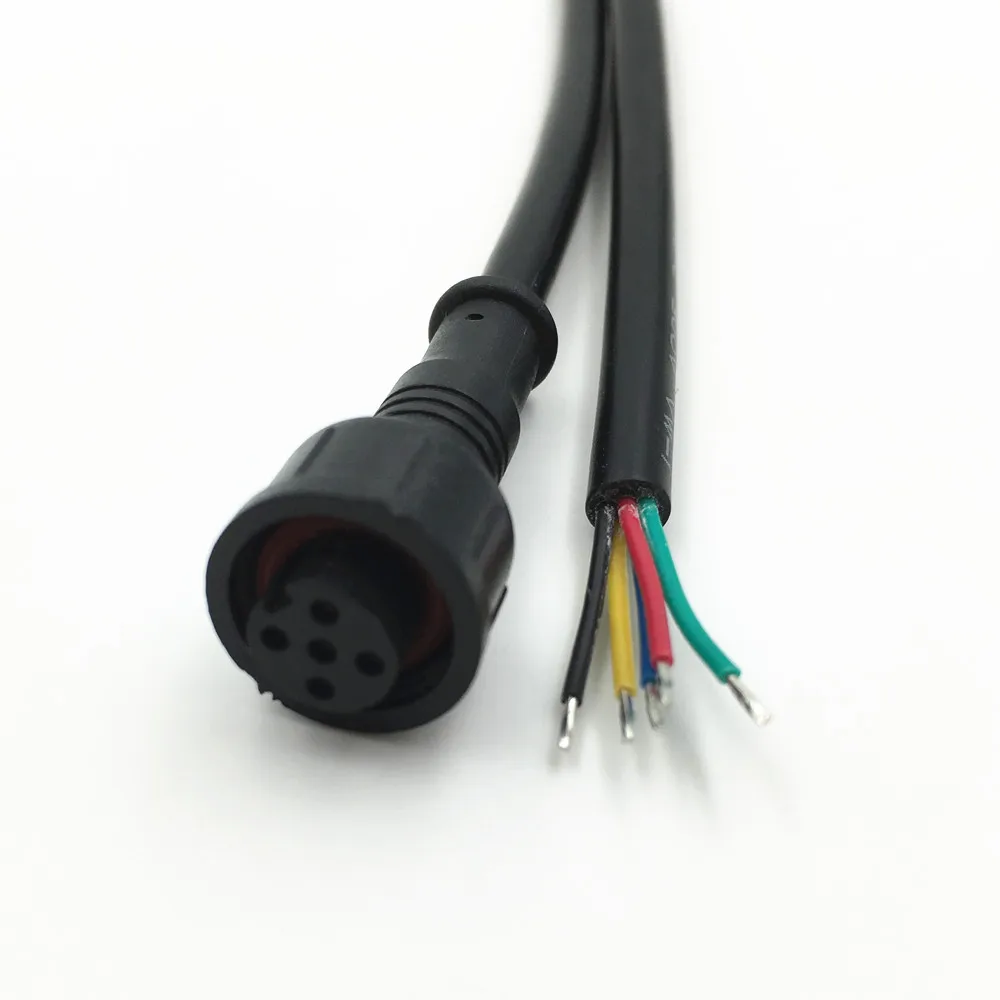 1 пара водонепроницаемый кабель M12 2 3 4 5 Pin IP65 штекер для светодиодных лент типа