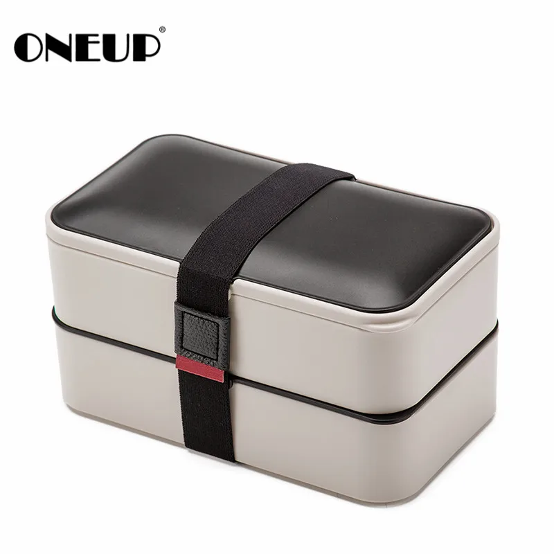 ONEUP коробка для завтрака PP/Silicone 1200 мл bento Box с столовыми приборами экологичный без