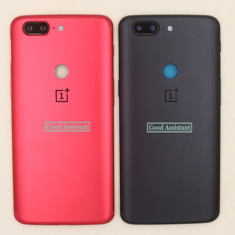 5,5 дюймов, черный/красный цвет, для Oneplus 5T Global 1+ 5T A5010, задняя крышка, крышка, корпус, чехол, заднее стекло, запасные части