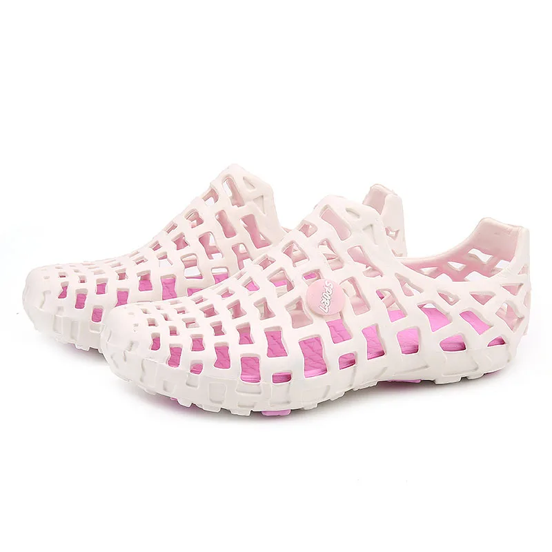 White Pink Bjakin/Лидер продаж; водонепроницаемая обувь; Мужская и женская пляжная обувь; светильник; мягкая открытая обувь для плавания; быстросохнущая обувь для плавания; размеры 36-45 - Цвет: White Pink
