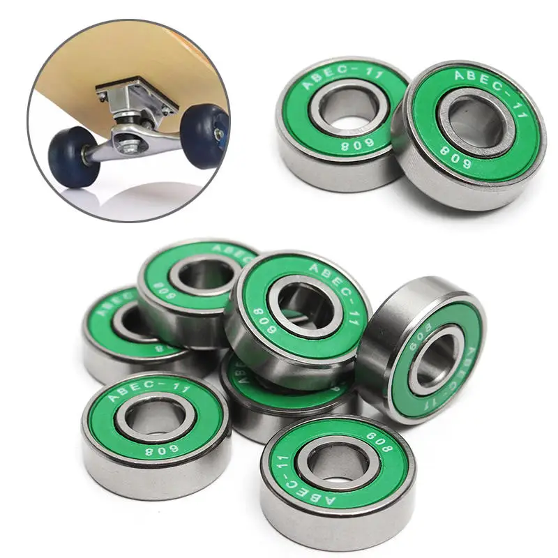 

8 шт. 608 ABEC - 11 роликовые подшипники для скутера, Щиты из хромированной стали, подшипники для скутеров, разные цвета