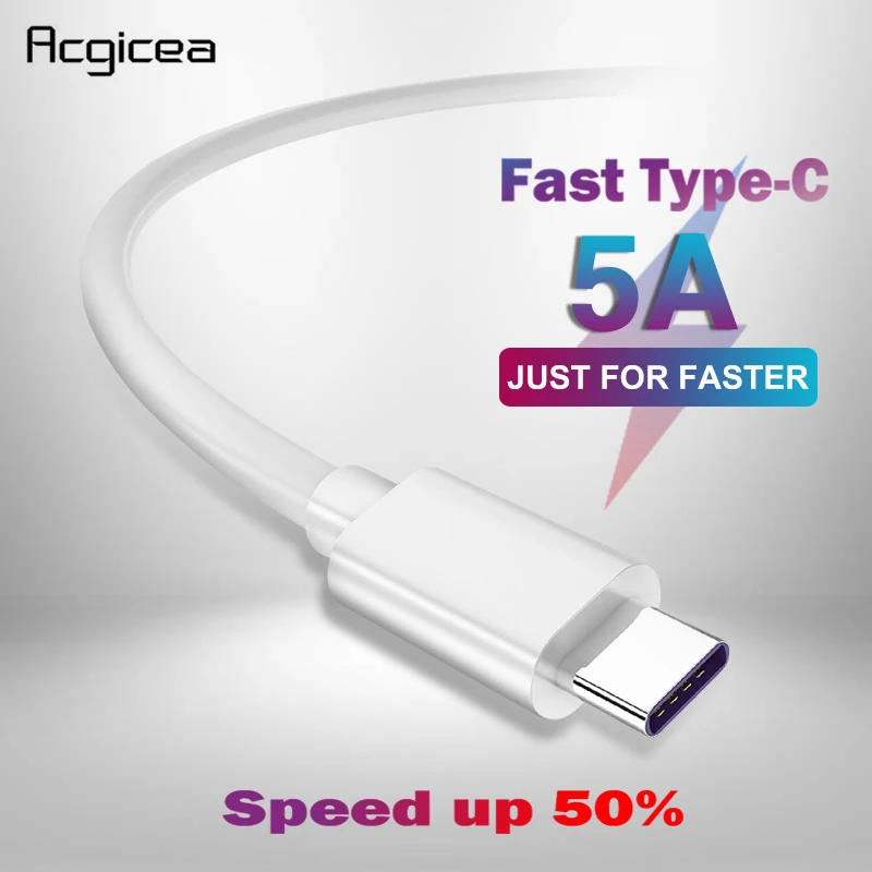 5 А USB Type C кабель 3 1 быстрое зарядное устройство Type-C Supercharge для Samsung S8 S9 Huawei P10 P20 Pro Mate
