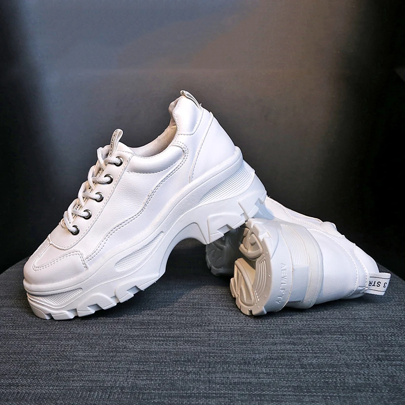 Fujin/Женская обувь на плоской платформе Лоферы Сезон весна-осень Повседневная