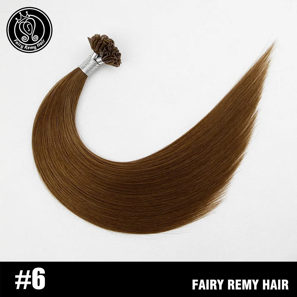 #6 Сказочные волосы remy 22 дюйма 1 г/прядь настоящие Реми натуральные u-кончики натуральные волосы для наращивания светлые цветные пряди волос на капсулах 50 г - Цвет: #6