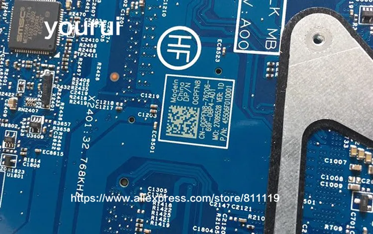 

yourui For Dell Latitude 3350 Laptop For Motherboard GPFN8 0GPFN8 CN-0GPFN8 3825U 1.90 GHz