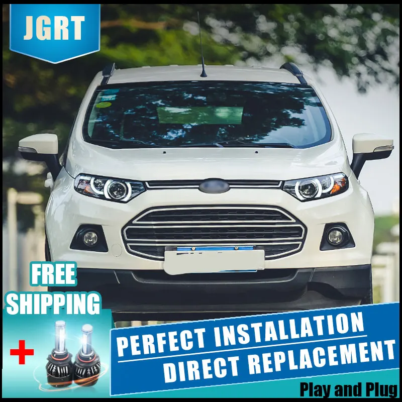 2 шт. светодиодный головной светильник s для Ford Ecospor 2013-2016 Автомобильный с двойной