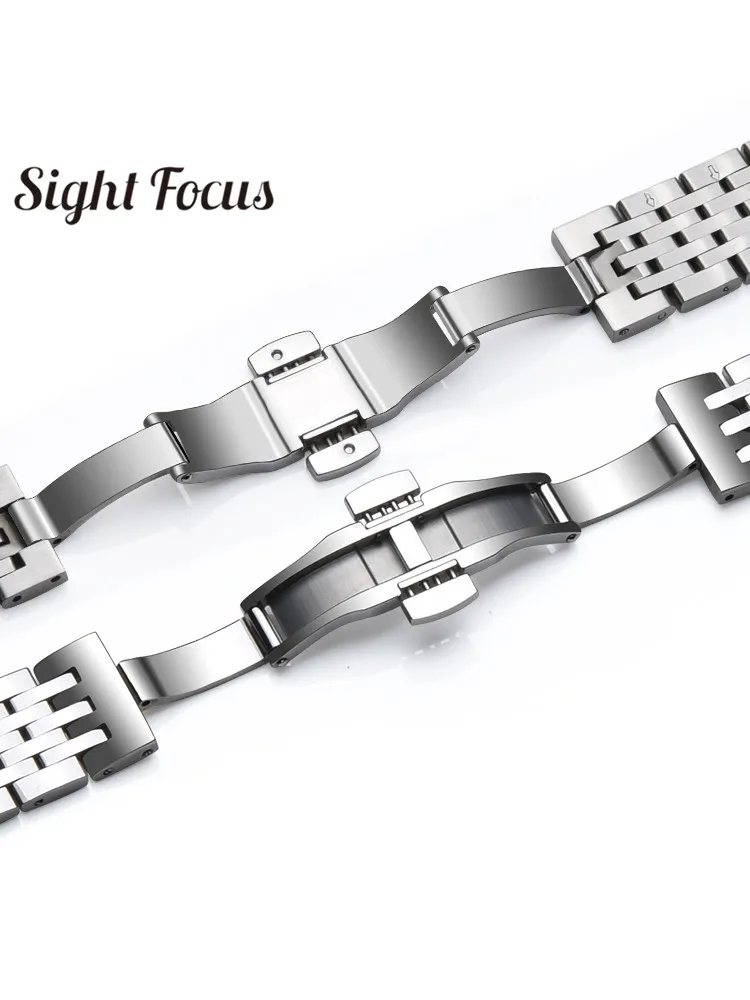 Изогнутый концевой ремешок для часов Tissot T41 T006 металлический из нержавеющей