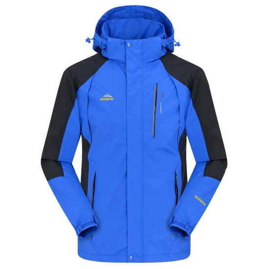 men blue LoClimb M-7XL походная куртка для мужчин и женщин, Весенняя спортивная водонепроницаемая куртка для походов, скалолазания, Женская ветровка AM254 - Цвет: men blue