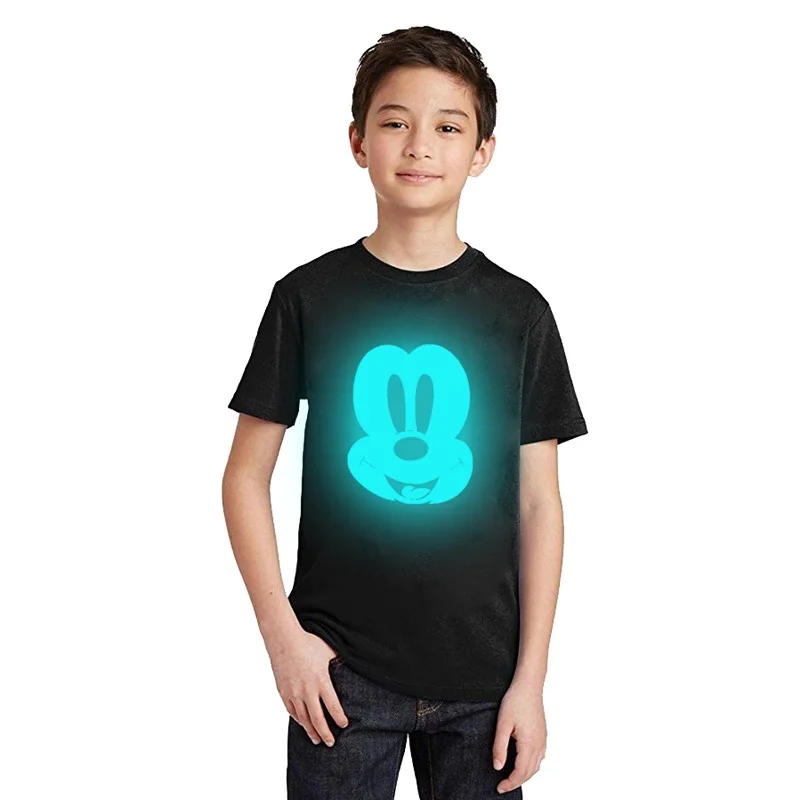 LYTLM Camiseta Mickey Tee Shirt Enfant Garcon Kids T Shirts for Girls Animal Print Kids Shirt Girls Happy Birthday Kid Clothes