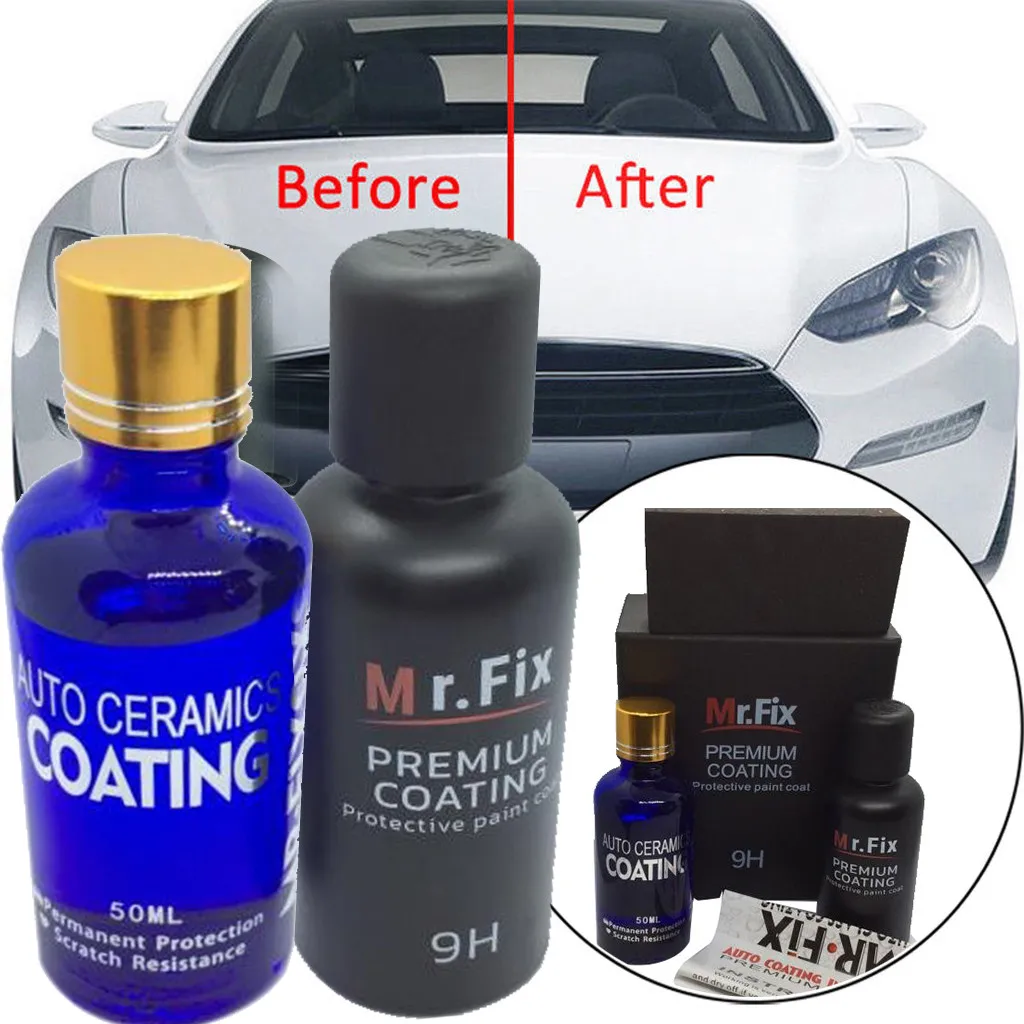 50 мл+ 50 мл Mr fix и 9H практичный уход за автомобилем масляная пленка очистка авто лобовое стекло очиститель приборной панели