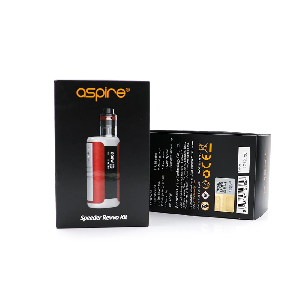 Оригинальный Aspire Speeder Revvo комплект с 200 Вт aspire батарея mod для Dual 18650 танк