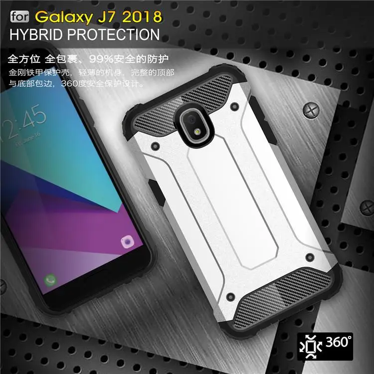 For Samsung Galaxy J7 Star / 2018 J737 J7V 2nd Gen Refine Hybrid Rugged Dual Protective Case Cover |