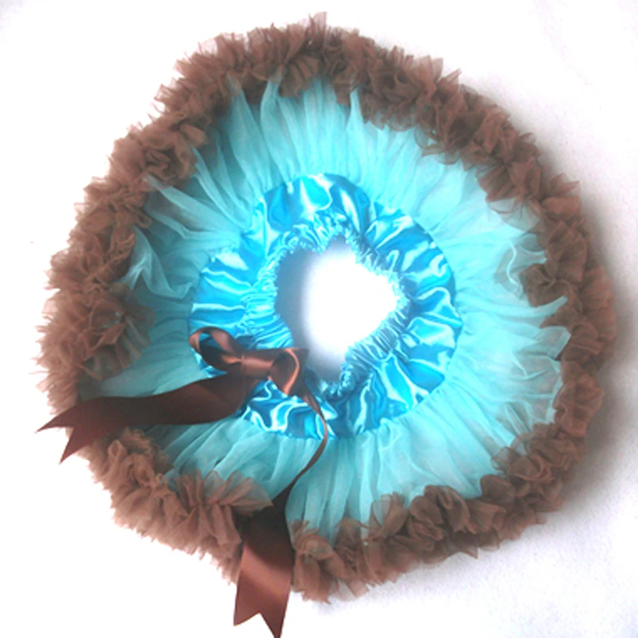 Юбка пачка для маленьких девочек Синяя юбка американка малышей Шифоновая Одежда