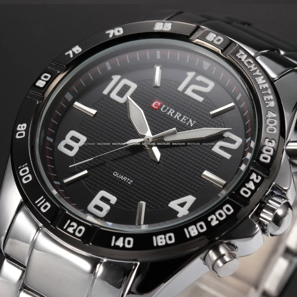 Мужские кварцевые часы с браслетом из нержавеющей стали|watch thermometer|watch glasseswatch thick