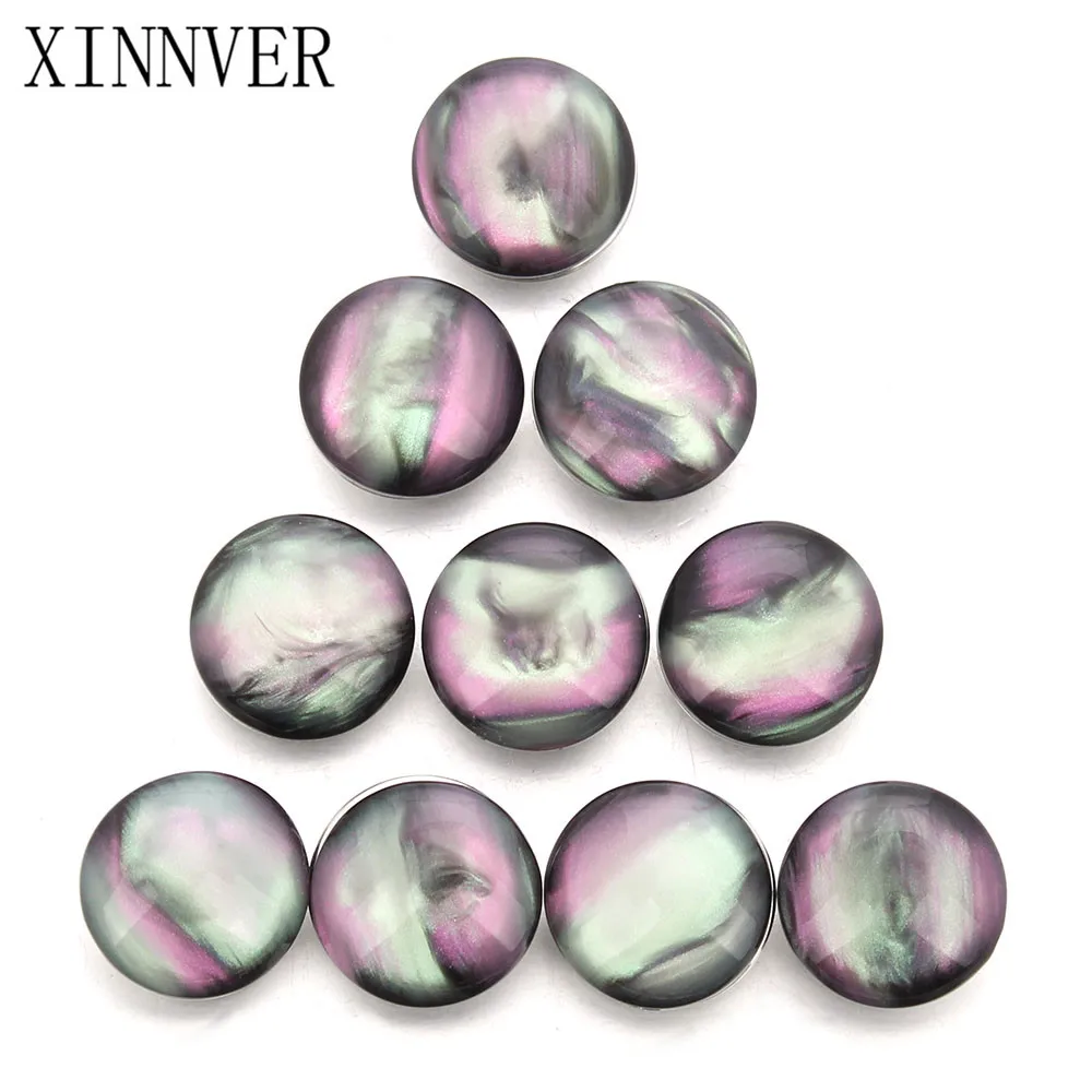 

10 шт./лот 18 мм Смешанные 18 мм защелки сплав смола модные защелки кнопки подходят оснастки ювелирные изделия защелки браслеты ZD050