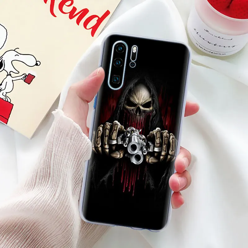 Мало смерть с косой чехол для телефона для huawei P30 P30 Pro P9 P10 P20 Lite P Smart плюс просмотр 20 Жесткий задний Чехол бант