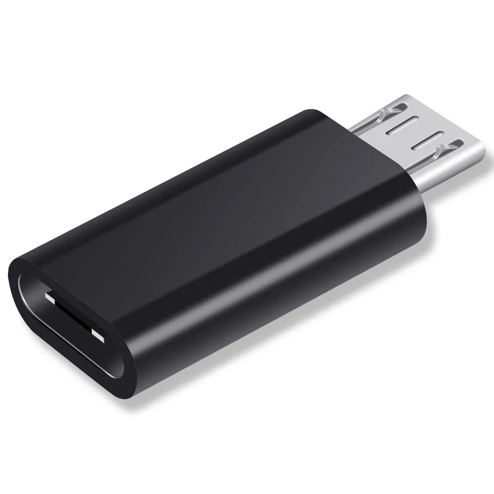 Черный Тип-c USB C к Micro USB адаптер конвертер синхронизации данных зарядный разъем для samsung Galaxy S7 Edge Xiaomi huawei Android телефон - Цвет: Черный