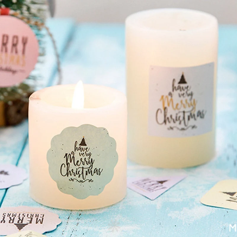 45 шт./лот рождественские поздравительные альбомы бумажные этикетки наклейки